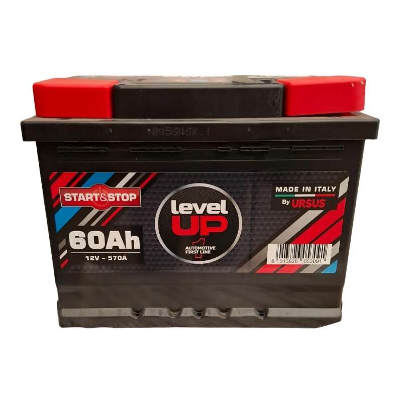 foto del prodotto ursus batteria auto 60ah start stop nero 570a made in italy