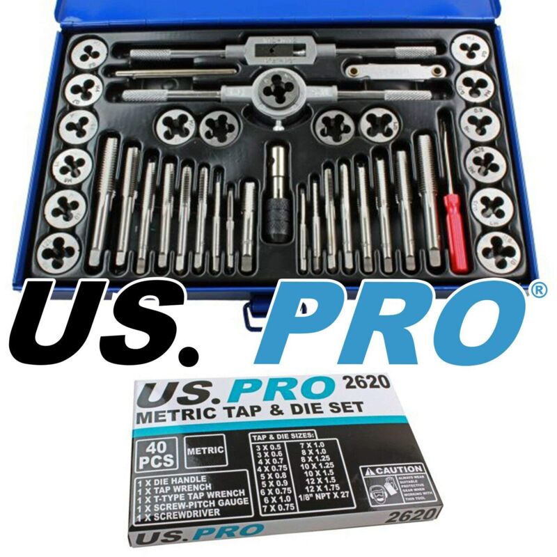 foto del prodotto us pro b2626 40 pz sae imperial tap e die set