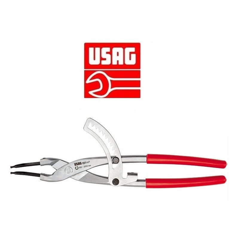 foto del prodotto usag 127 mp pinza a becchi piegati per anelli elastici interni grandi dimensioni seeger