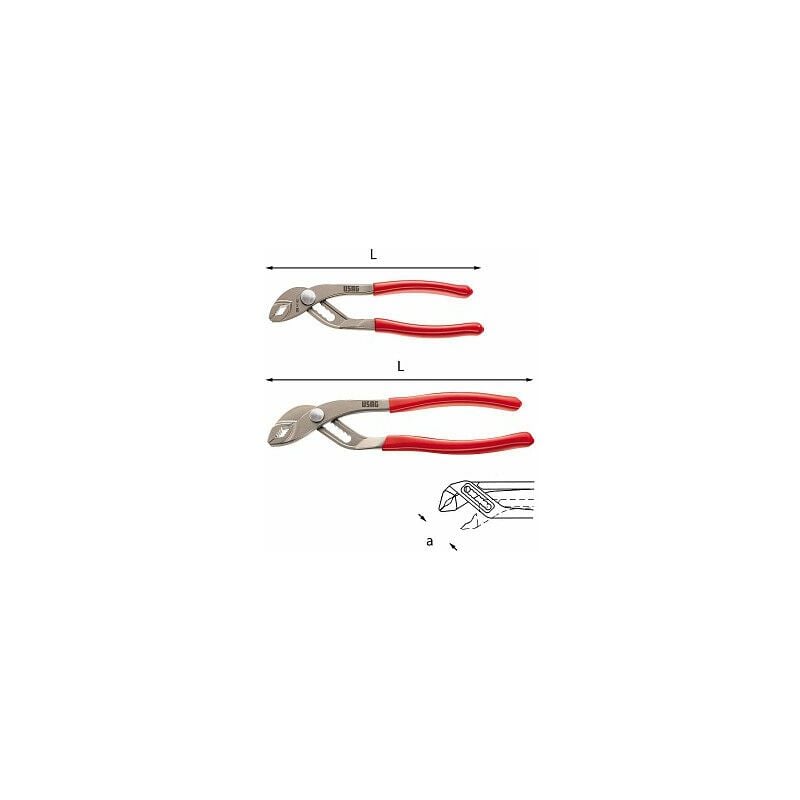 foto del prodotto usag 178 n 250 pinza a pappagallo regolabile con cerniera sovrapposta pro
