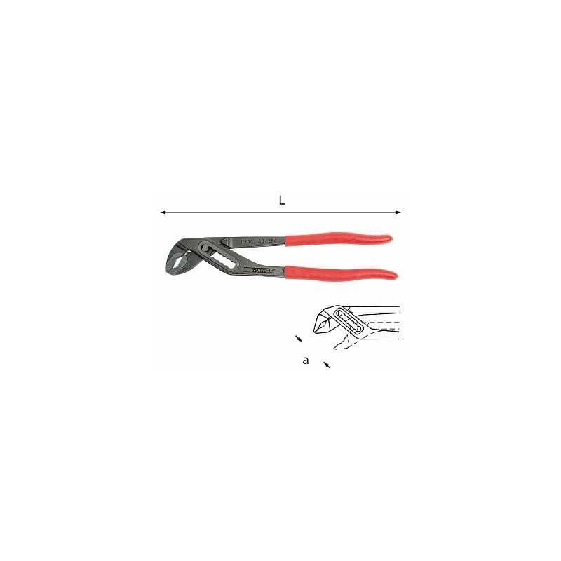 foto del prodotto usag 180c 250 pinza a pappagallo regolabile con cerniera chiusa professionale