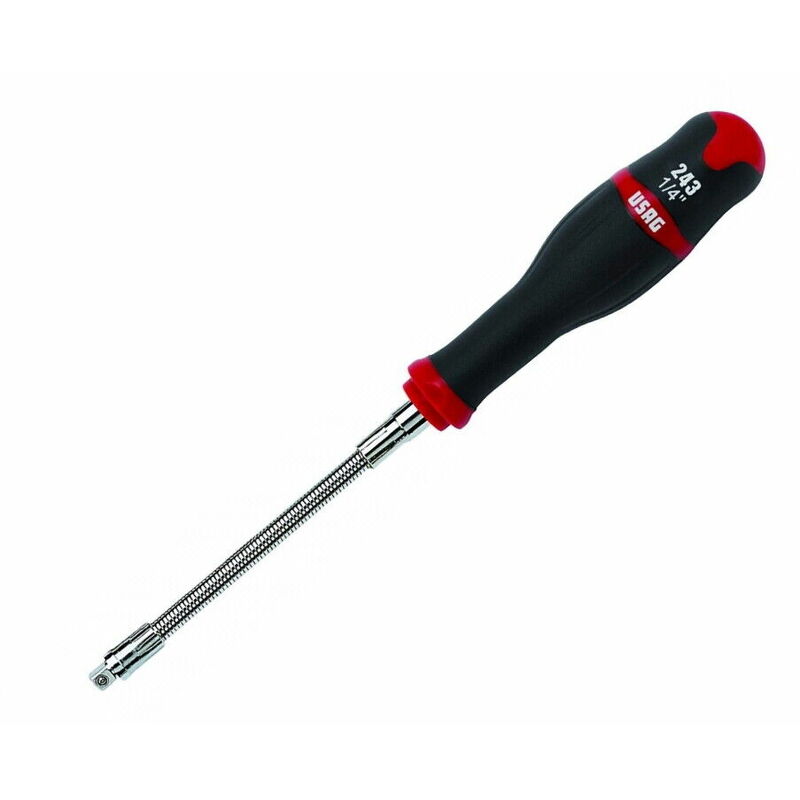 foto del prodotto usag 243 1 4 sn portabussole stelo flessibile in acciaio 270 mm con impugnatura