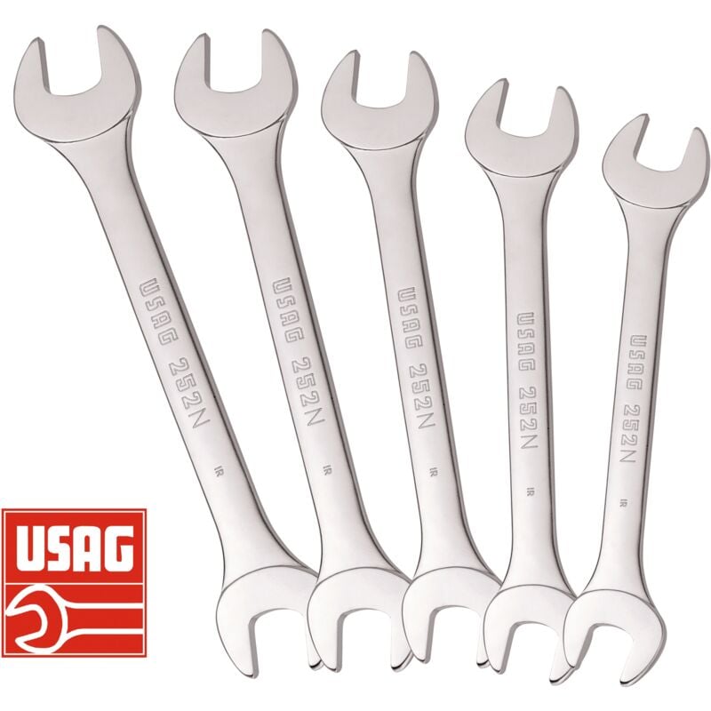 foto del prodotto usag 252 n se5 kit serie 5 chiavi a forchetta doppie chiave fissa fisse 02520863