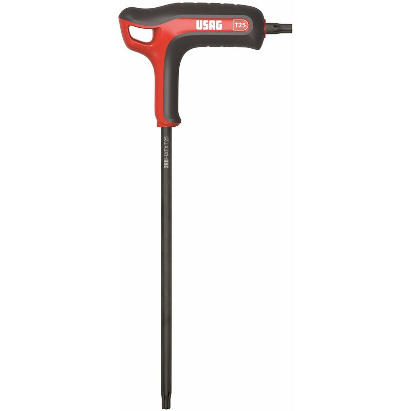 foto del prodotto usag 280 hatx chiave tx torx a t con impugnatura chiavi maschio piegate piegata