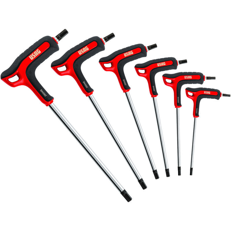 foto del prodotto usag 280 hg se6 set 6 chiavi maschio impugnatura bimateriale ergonomica