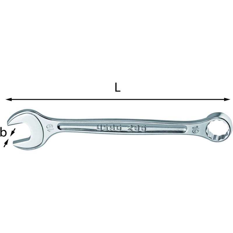 foto del prodotto usag 285 new chiavi combinate fissa e stella chiave combinata professional fisse
