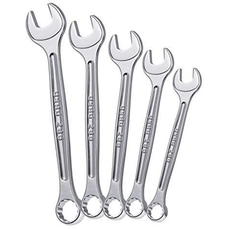 foto del prodotto usag 285 se5 serie di 5 chiavi combinate poligonale/fissa 8-10-13-17-19