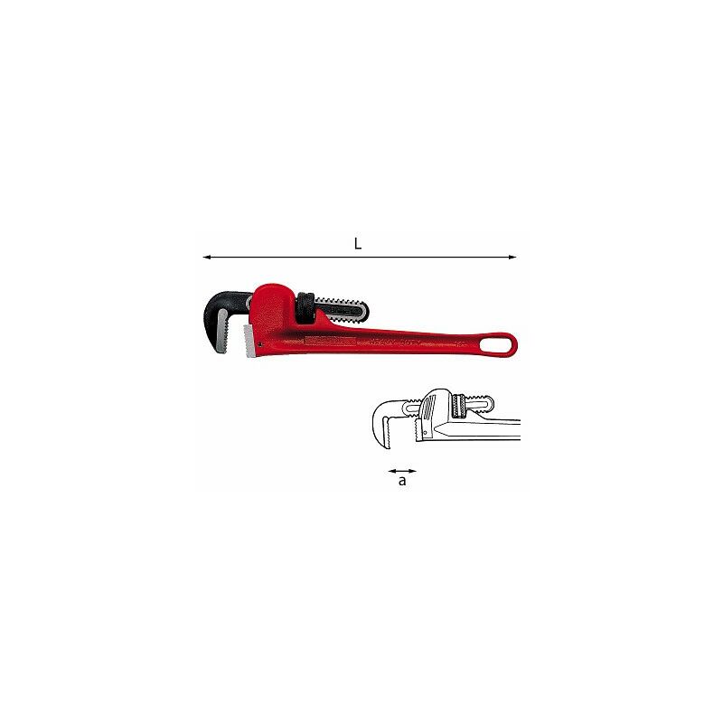 foto del prodotto usag 302 n 250 mm giratubi giratubo modello americano professionale chiave a pappagallo