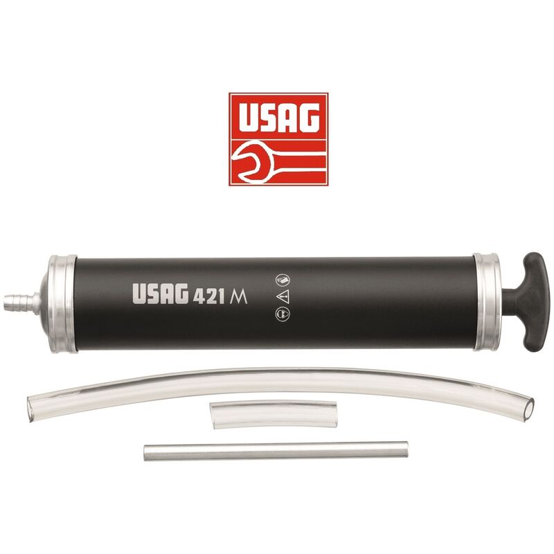 foto del prodotto usag 421 m siringa pompa per olio antigelo olio servosterzo in acciaio 500 cc
