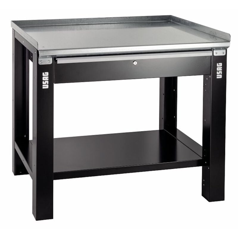 foto del prodotto usag 506 tac banco da lavoro con piano in acciaio completo di cassetto 1046 mm