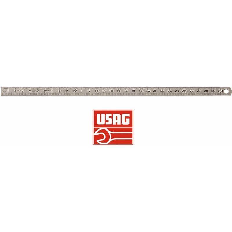 foto del prodotto usag 978 a righe righello riga flessibile graduate millimetrate in acciaio inox