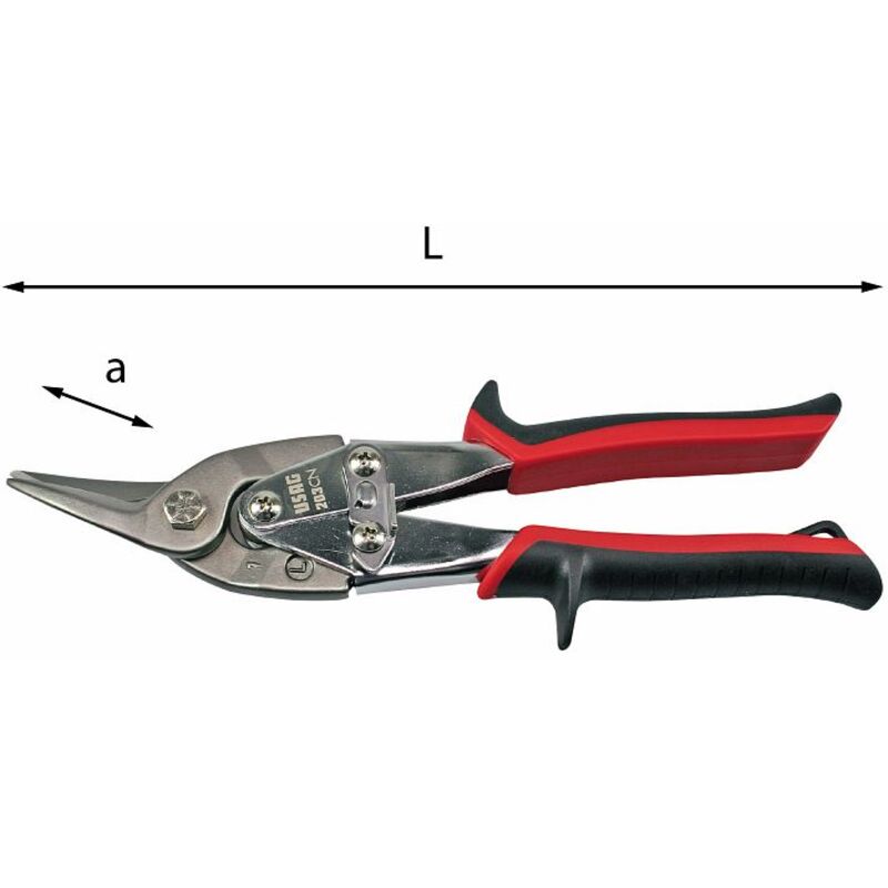 foto del prodotto usag cesoie doppia leva per lamiere lame sinistrorse 203 cn sx 40 mm