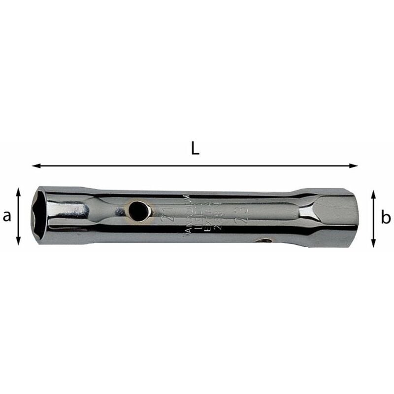 foto del prodotto usag chiave a tubo doppia leggera 288 n 8x9 mm