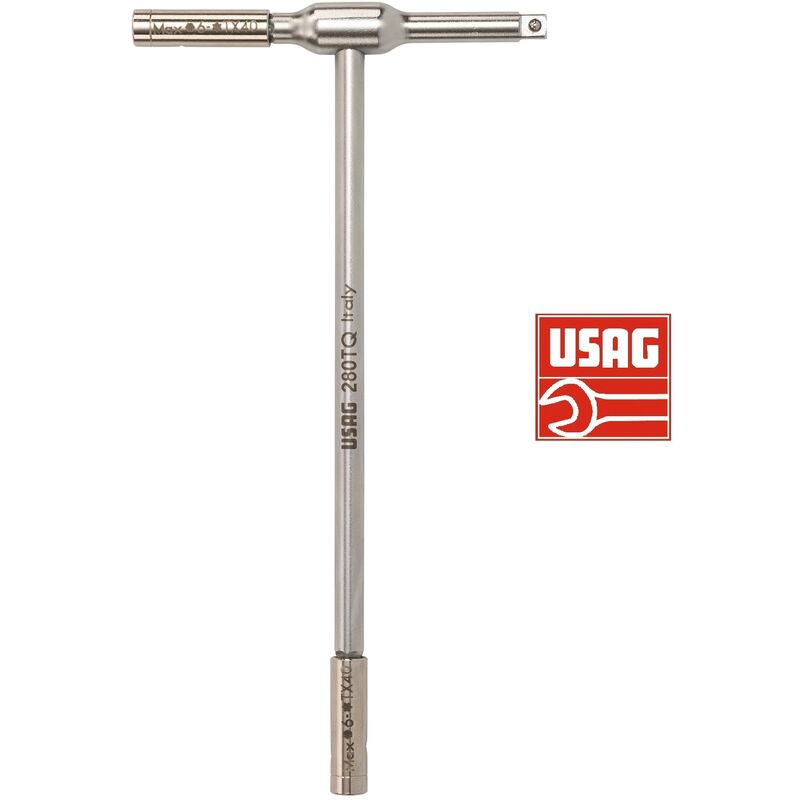 foto del prodotto usag chiave chiavi a t 280 tq portainserti 1 4 portabussole 1 4 cromo vanadio