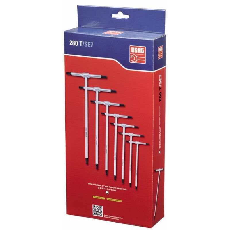foto del prodotto usag serie set kit chiavi a t esagonali 280 t se7 professionali