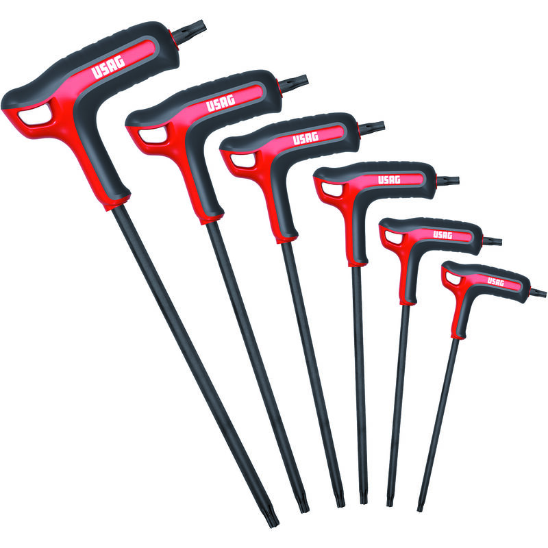 foto del prodotto usag u02800464 serie 6 chiavi piegate con impugnatura viti con impronta torx