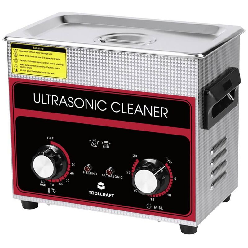 foto del prodotto usc 320 lavatrice ad ultrasuoni gioielli, forniture per ufficio, laboratorio 280 w 3.2 l con riscaldamento, c toolcraft