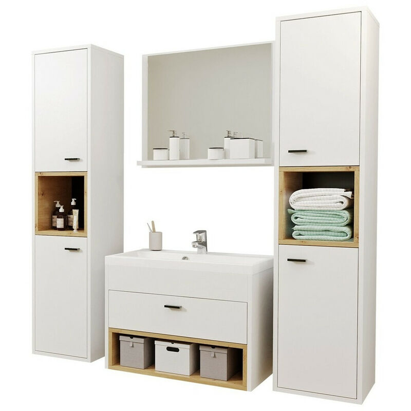 foto del prodotto usinestreet set bagno baltesi 101, bianco rovere artisan
