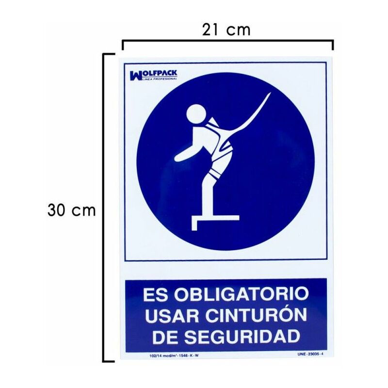 foto del prodotto uso obbligatorio cintura di sicurezza poster 30x21 cm.