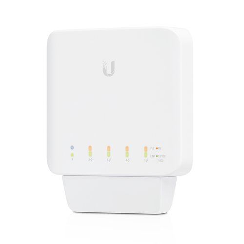foto del prodotto usw-flex-3 - ubiquiti. 5-port managed poe switch with 1 802.3at bt poe poe input port and 4 802.3af poe gigabit ether - usw-flex-3