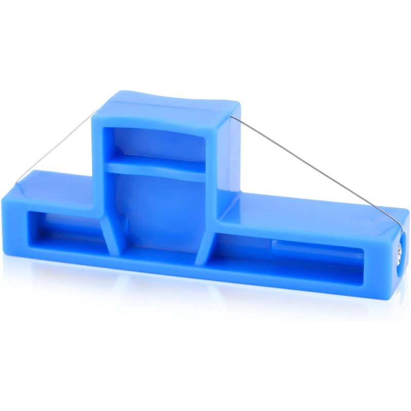 foto del prodotto utensile da taglio per argilla angolato, filo piccolo 7x2,3 cm, taglio ad angolo smussato, strumento da taglio per argilla flessibile, strumento per