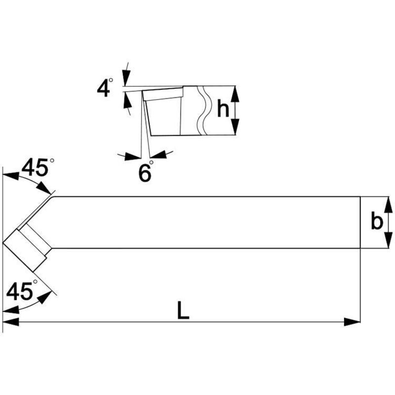 foto del prodotto utensile iso 2 tornitura esterna destro 12x12 mm x tornio fervi bras410312rp