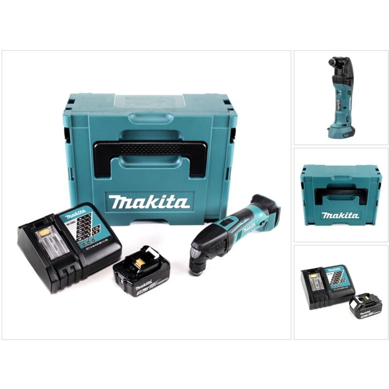 foto del prodotto utensile multifunzione a batteria makita dtm 50 rf1j 18v li ion in makpac 1x batteria 3,0 ah 1x caricabatterie