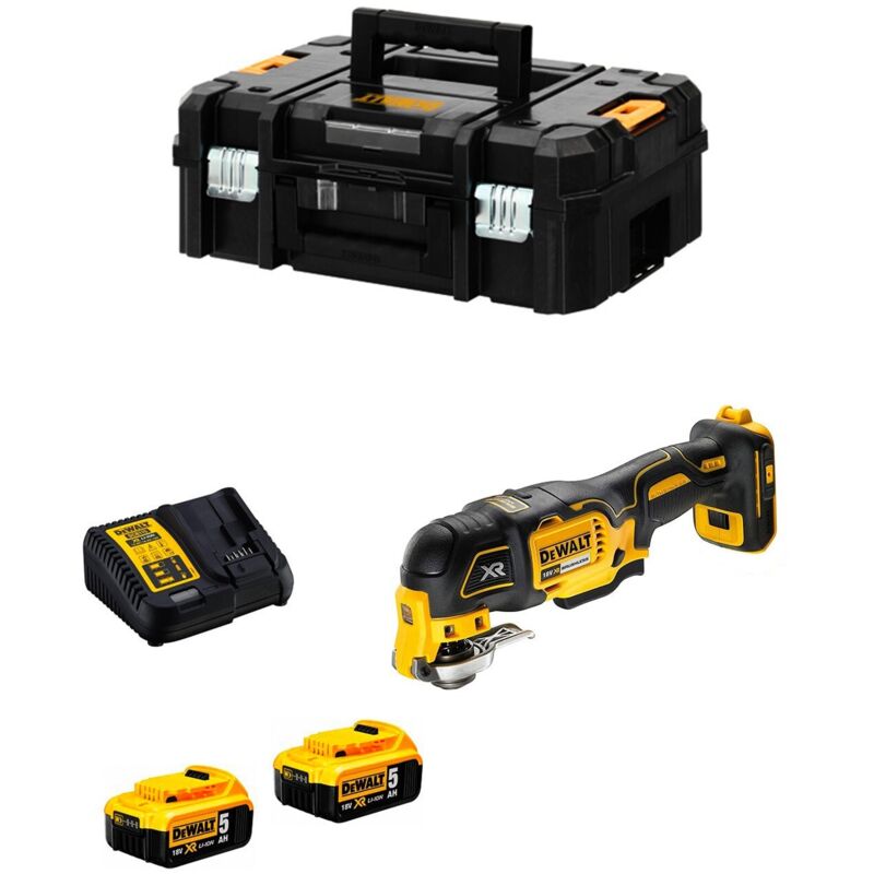 foto del prodotto utensile multifunzione dewalt dcs356p2t 2 x 5,0 ah dcb115 tstak ii 
