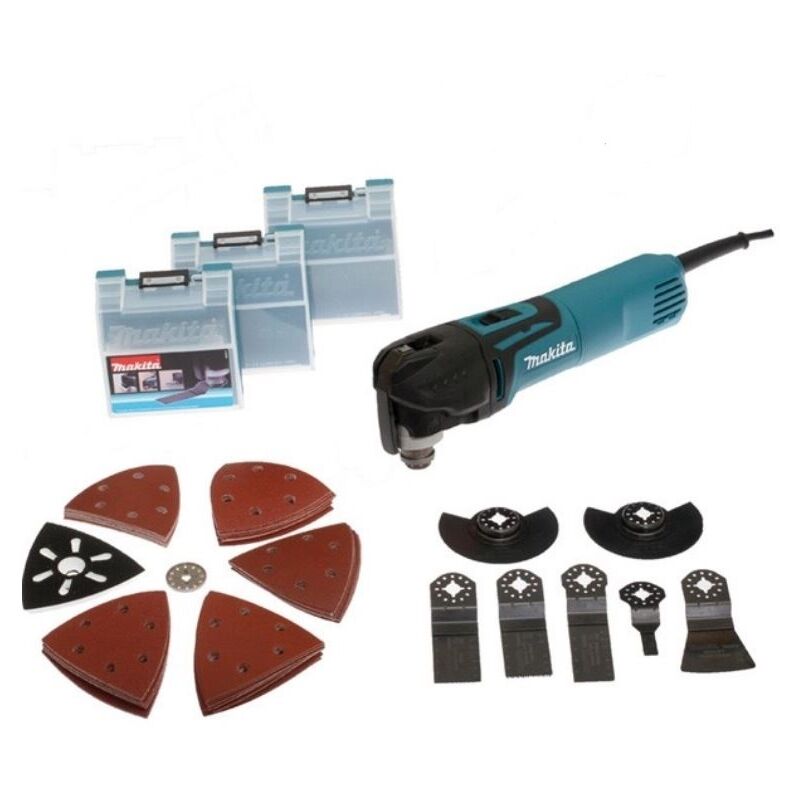 foto del prodotto utensile multifunzione makita tm3010 cx3j 320w valigetta con accessori