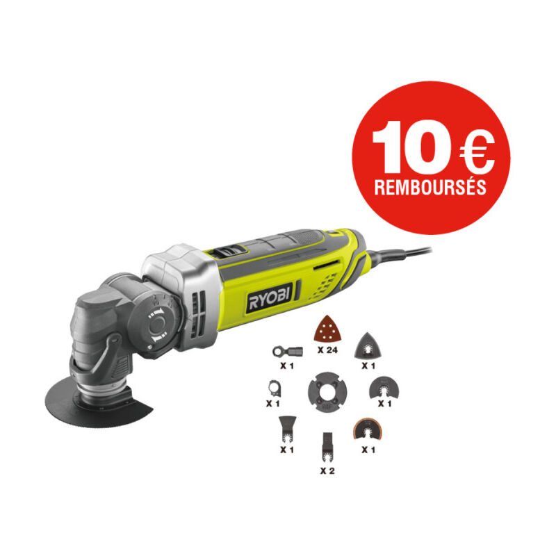 foto del prodotto utensile multifunzione ryobi con borsa da trasporto 300w rmt300 sa