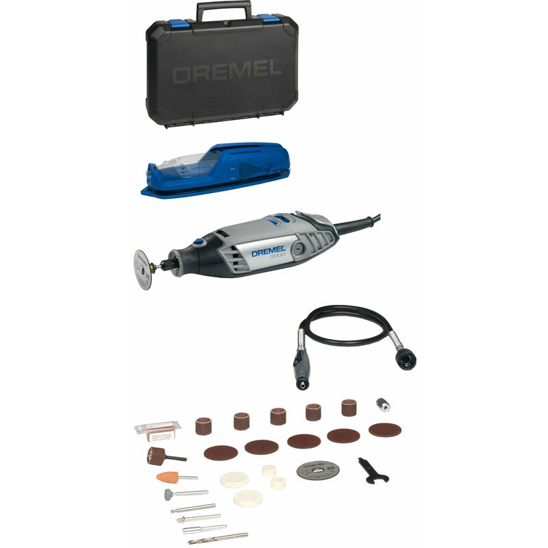 foto del prodotto utensile utensile per fresare multifunzione kit 25 accessori dremel 3000 1 25 ez wrap