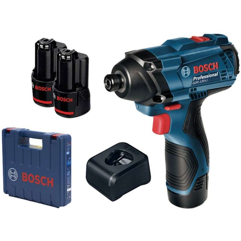 foto del prodotto utensili avvitatore a impulsi aku da 12v, 2x batteria 2,0 ah li ion, caricabatterie 06019f0001 bosch