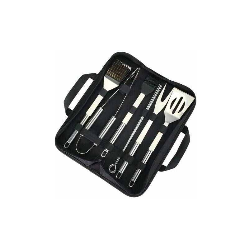 foto del prodotto utensili barbecue, set barbecue accessori in acciaio inossidabile utensili da barbecue all aperto alla griglia
