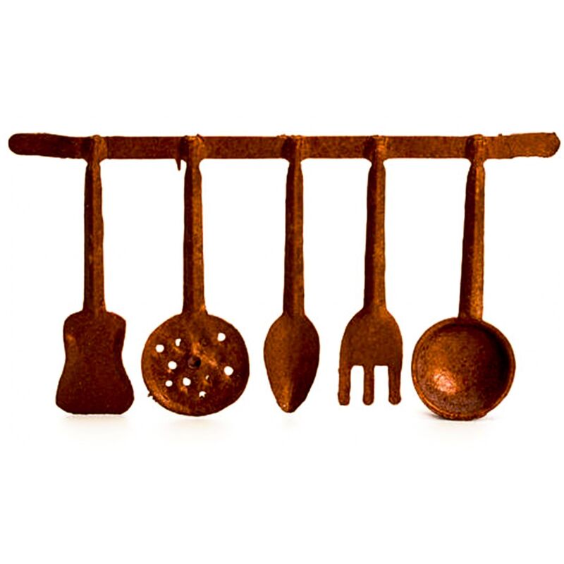 foto del prodotto utensili per cucina blister con 5 mestoli con appendino 7 cm