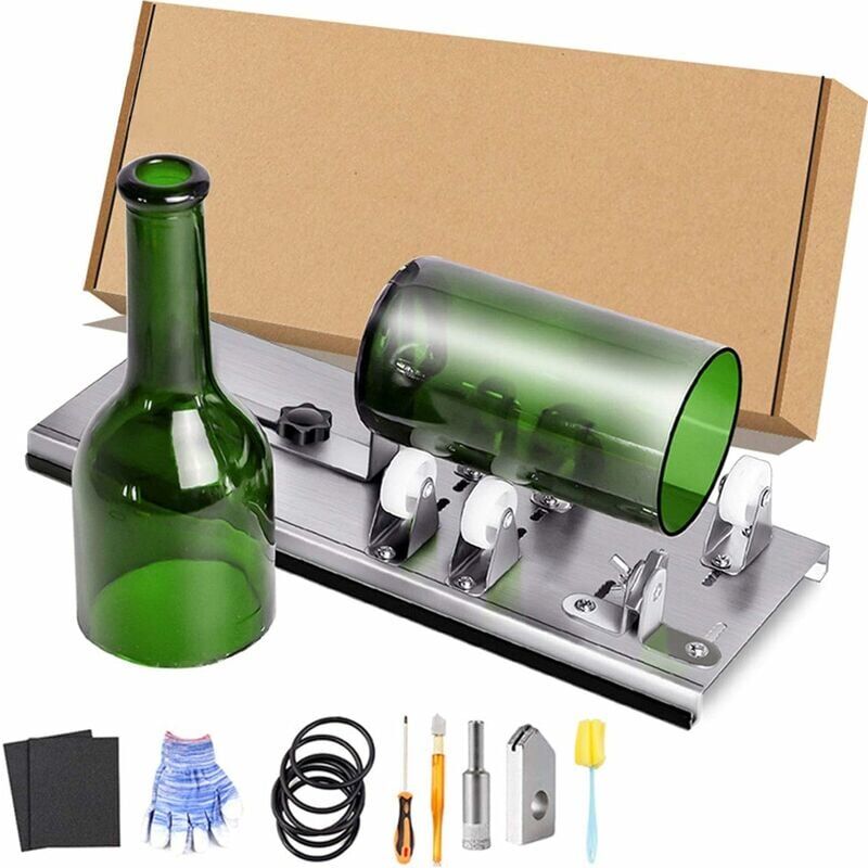 foto del prodotto utensili per il taglio del vetro kit taglierina per bottiglie di vetro fai da te, taglierina per bottiglie di vetro macchina per tagliare bottiglie