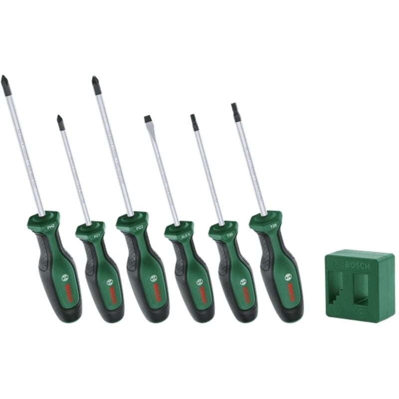 foto del prodotto utensili set di cacciaviti da 6 pezzi con magnetizzatore 1600a02w7l bosch