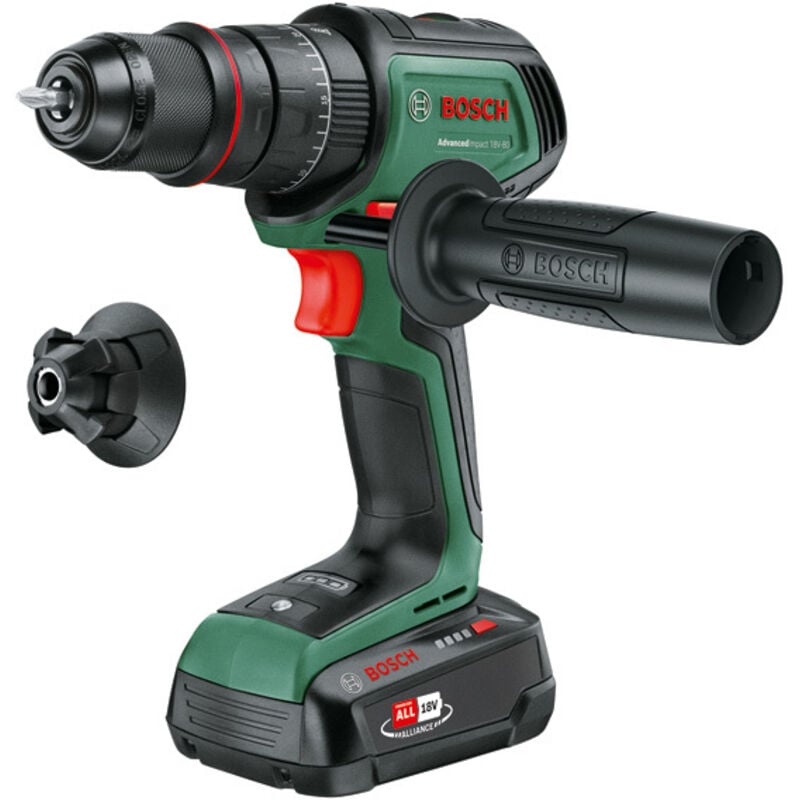 foto del prodotto utensili trapano avvitatore a percussione a batteria 18v, 1 batteria 2,5 ah, caricabatterie 06039e2101 bosch