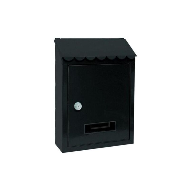 foto del prodotto utilia cassetta postale con tettuccio apribile da esterno in lamiera 210x68x300h 39355v nero 39356 