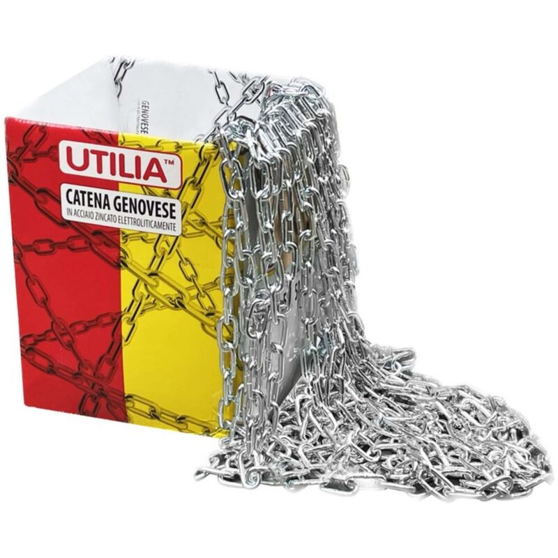 foto del prodotto utilia catena genovese zincata in scatola n 11 mt. 100 