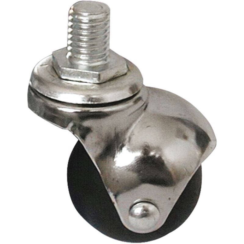 foto del prodotto utilia ruota girevole per mobili cuffia cromata mm. 40 perno m8x15 4 pz
