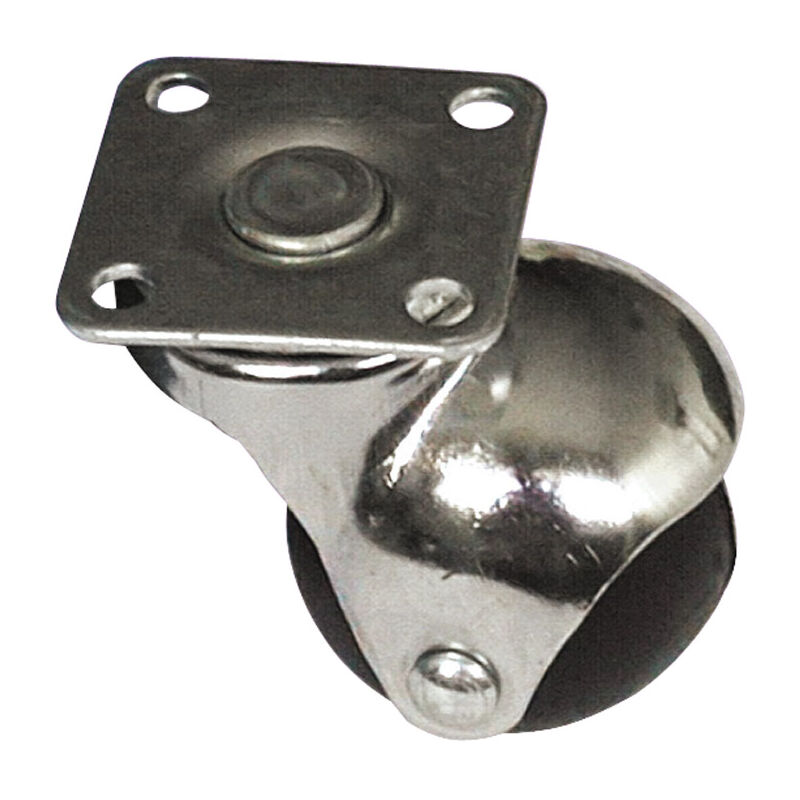 foto del prodotto utilia ruota girevole per mobili cuffia cromata mm. 50-piastra mm. 38x38 (4 pezzi) - utilia