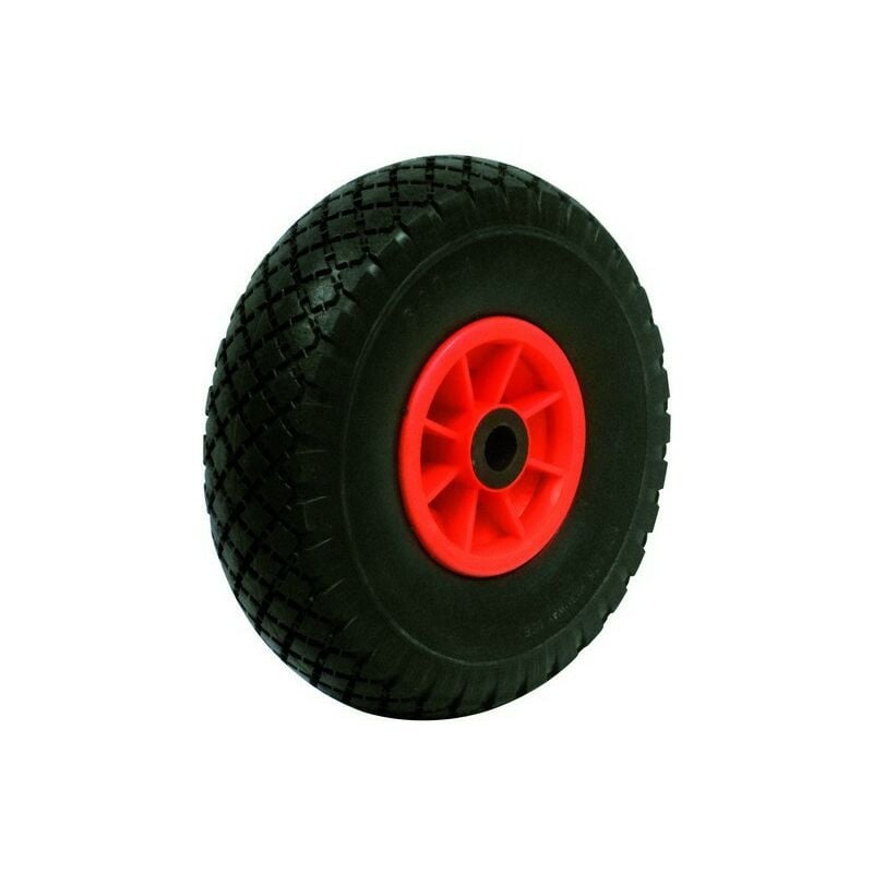 foto del prodotto utilia ruota piena per carrelli portasacchi cerchione plastica mm.260 foro mm. 16 utilia