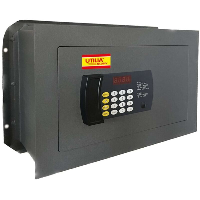 foto del prodotto utilia security cassaforte elettronica da muro chiusura con combinatore mm. 310x195x210 h