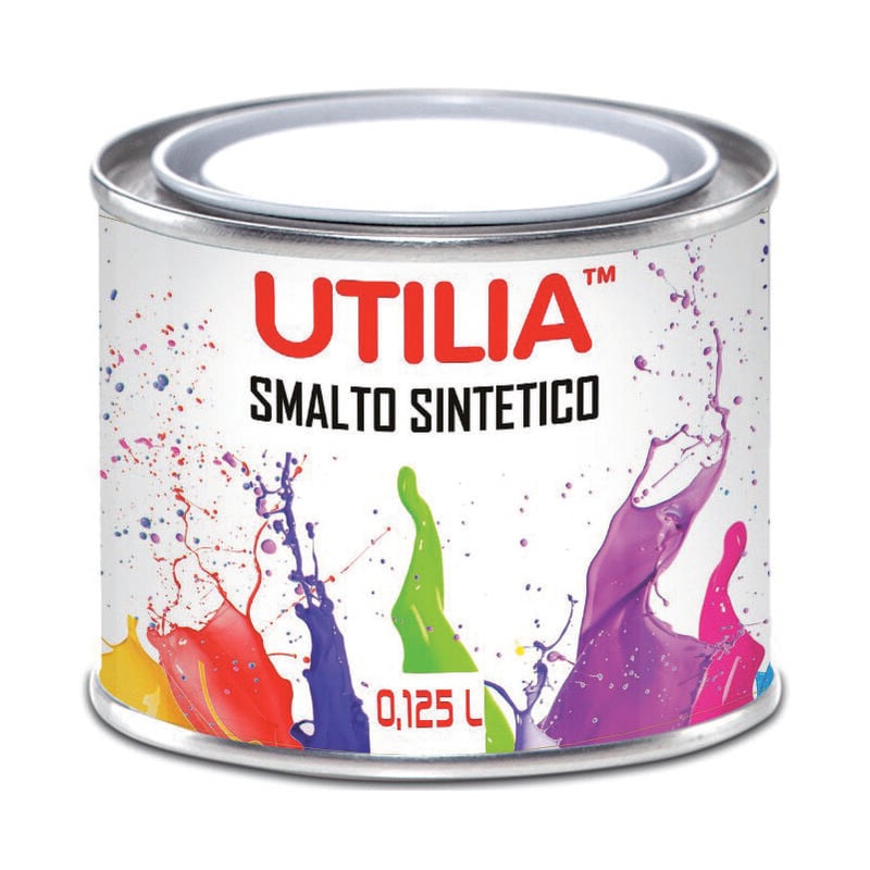 foto del prodotto utilia smalto sintetico ml.125 rosso 6 pezzi - utilia
