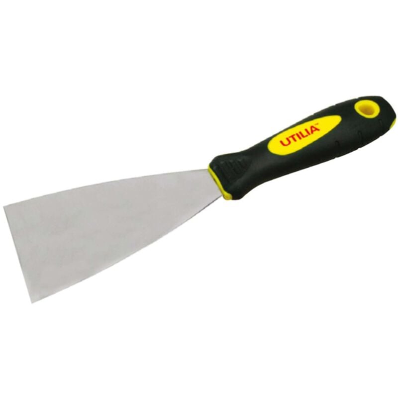 foto del prodotto utilia spatola per stucco inox mod. classico manico in gomma mm. 20 12 pz