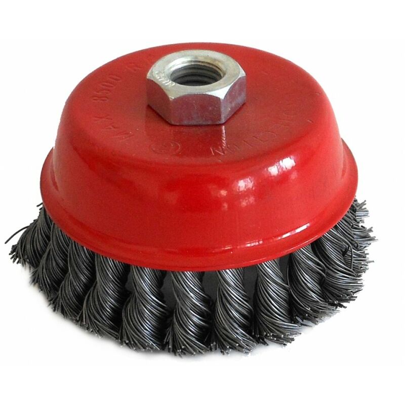 foto del prodotto utilia spazzola a tazza a mazzetti ritorti attacco m14 mm. 100