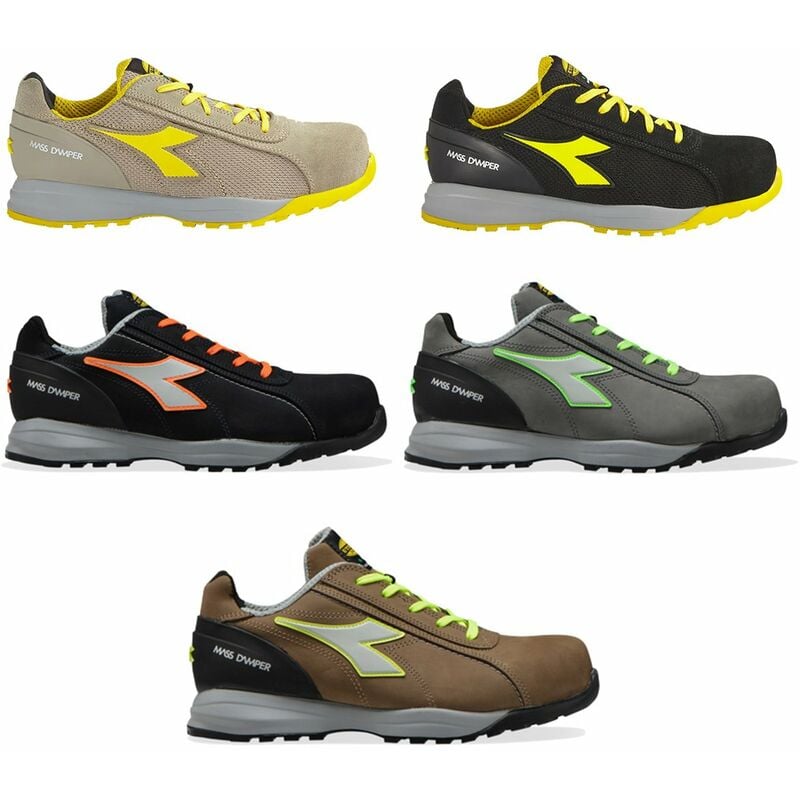 foto del prodotto utility diadora scarpa lavoro glove mds low s3 hro src grigio verde fluo 40
