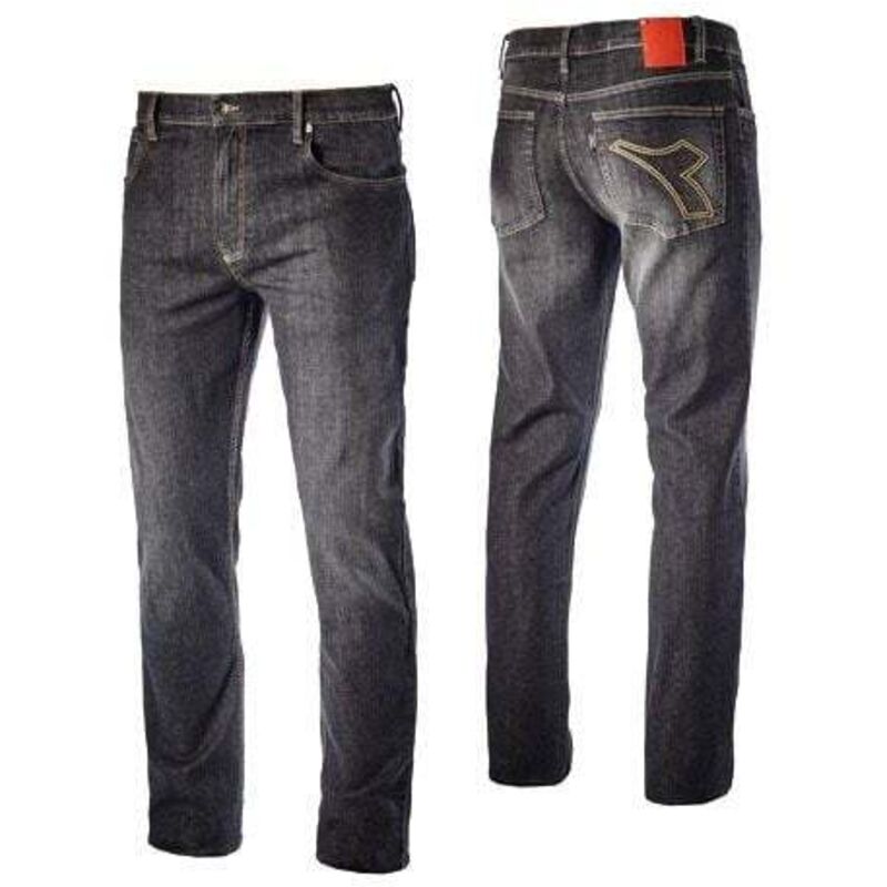 foto del prodotto utility stone 5 pkt pantaloni jeans da lavoro elasticizzati neri 34 nero diadora