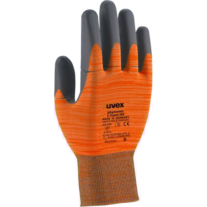 foto del prodotto uvex guanti antinfortunistici phynomic x foam hv 60054 6 xs arancione