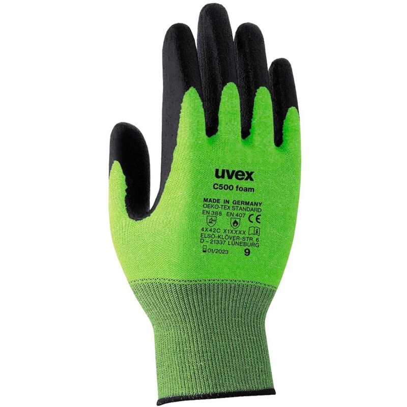 foto del prodotto uvex guanti protettivi c500 foam 60494 7 s verde